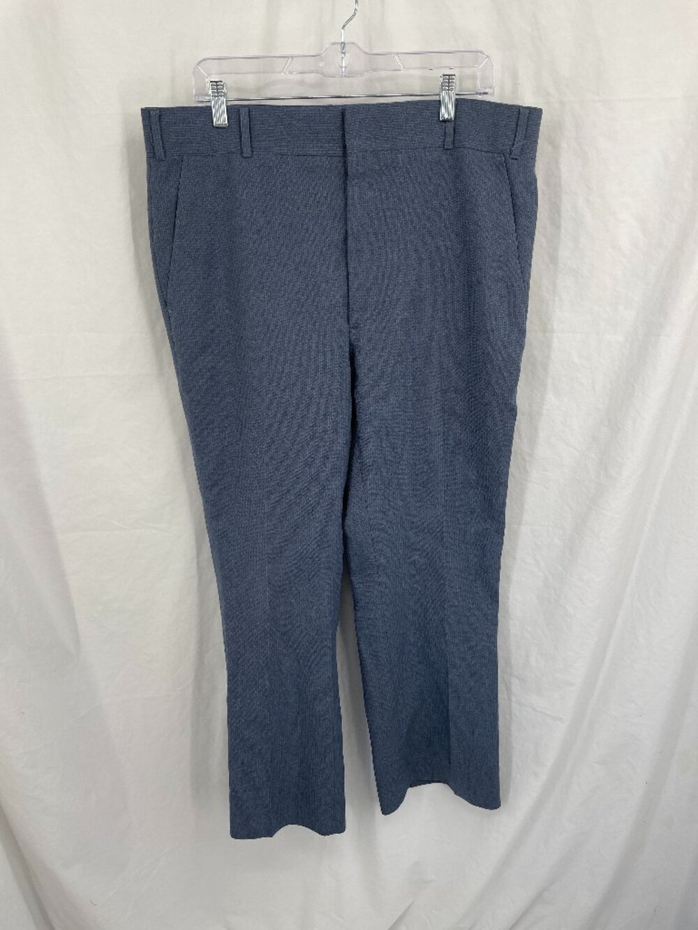 Men's Dark Gray Flat Front Dress Pants